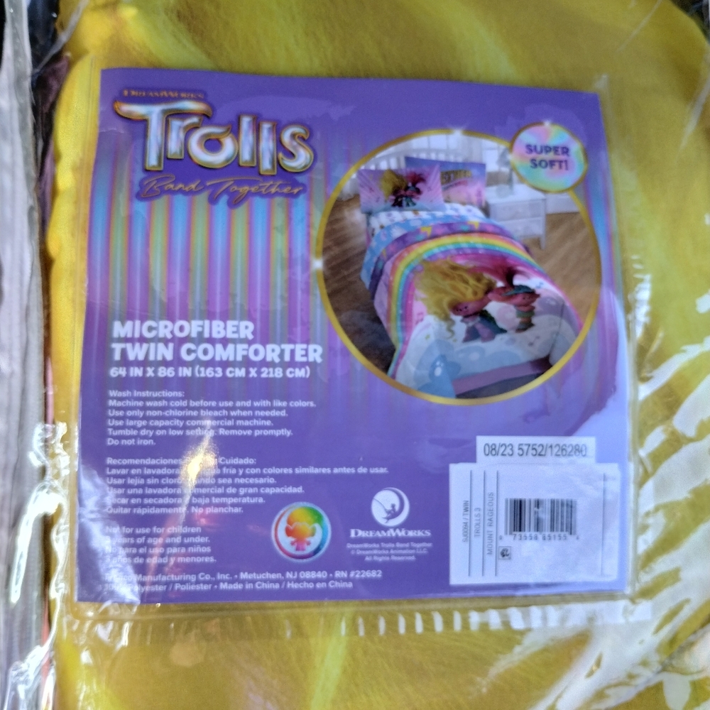 Trolls twin comforter bed